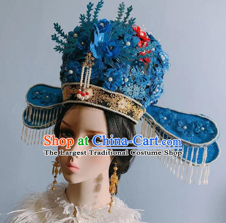 China Ancient Court Queen Wedding Phoenix Coronet Traditional Ming Dynasty Empress Headwear