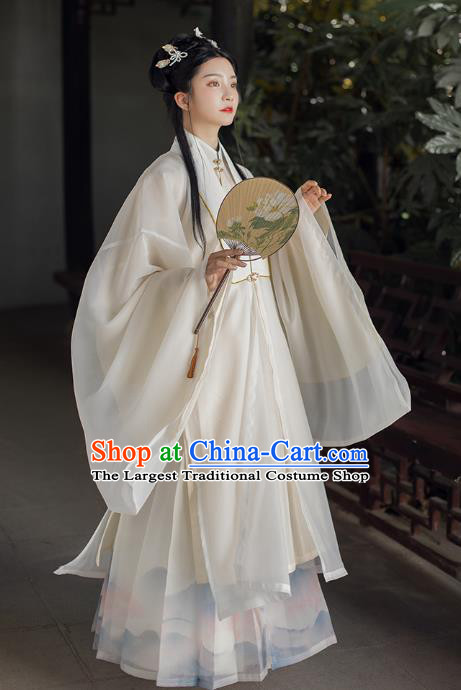 China Ming Dynasty Noble Princess Hanfu Dress Traditional Ancient Royal Infanta Historical Clothing Complete Set