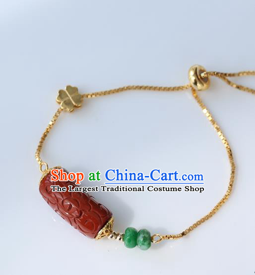 China Handmade Jewelry Accessories Traditional Golden Bracelet National Bangle