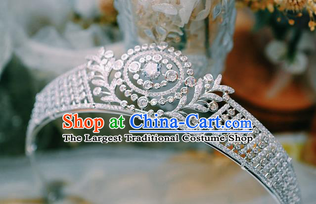 Top European Princess Royal Crown Women Jewelry Accessories Baroque Bride Zircon Headwear