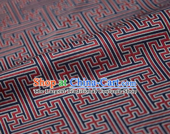 Chinese Classical Pattern Design Red Song Brocade Fabric Asian Traditional Silk Material