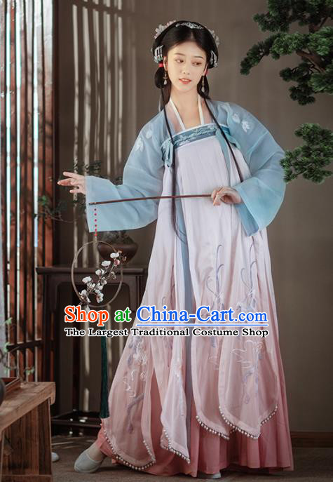 Chinese Ancient Rich Female Hanfu Dress Traditional Song Dynasty Nobility Lady Costumes for Women