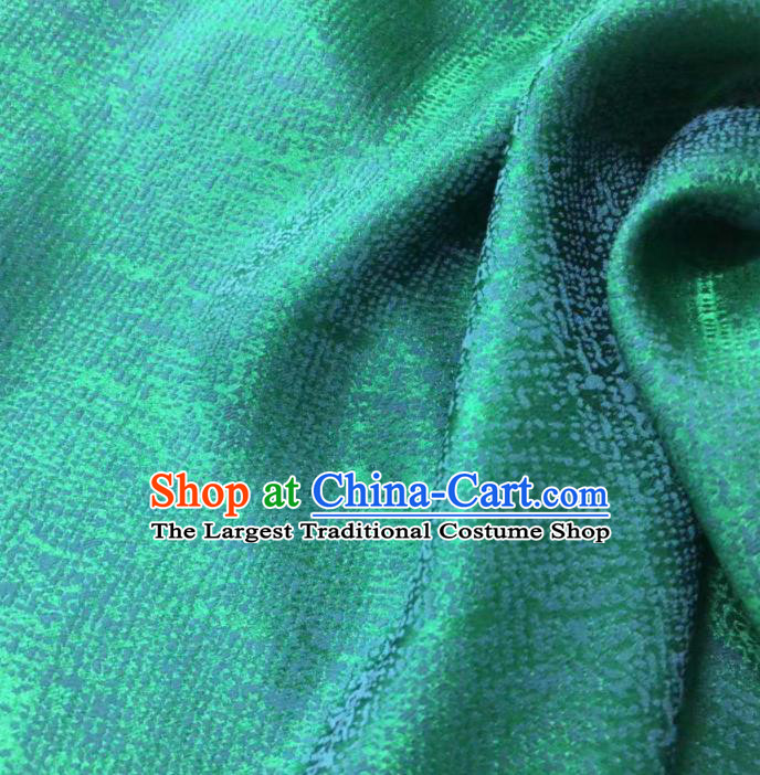 Chinese Classical Pattern Design Green Brocade Fabric Asian Traditional Cheongsam Silk Material