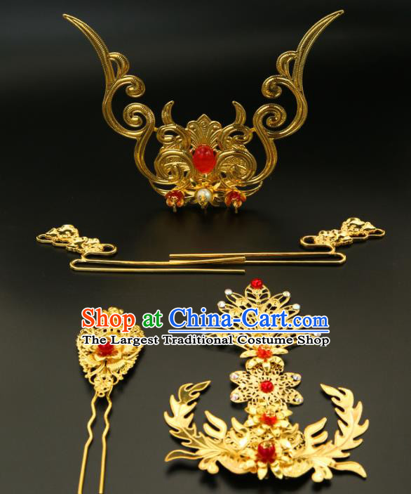 Chinese Classical Wedding Hair Accessories Ancient Bride Hair Crown Hairpins for Women