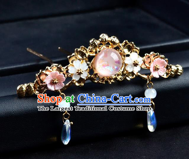 Chinese Ancient Princess Pink Hairpins Traditional Classical Dance Hair Accessories for Women