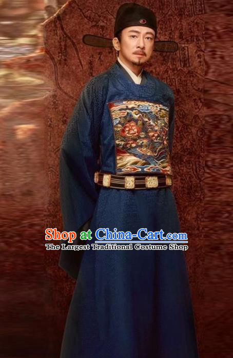 Chinese Traditional Ming Dynasty Minister Costume Ancient Drama Official Hanfu Clothing for Men