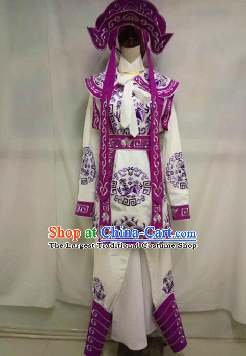 Chinese Traditional Peking Opera Takefu Embroidered Costume Handmade Ancient Swordsman Clothing for Men