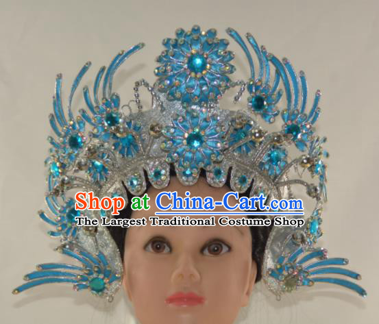 Chinese Traditional Peking Opera Female Swordsman Hat Handmade Madam White Snake Hair Accessories for Women