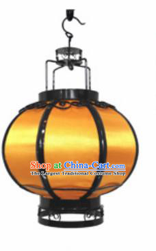 Chinese Classical Golden Veil Round Palace Lantern Traditional Handmade Ironwork Ceiling Lamp