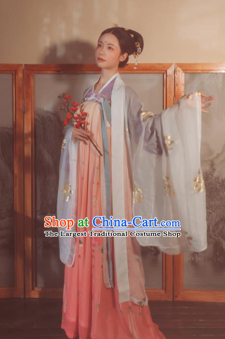 Chinese Ancient Drama Royal Princess Hanfu Dress Traditional Tang Dynasty Palace Lady Costumes for Women