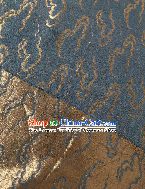 Asian Chinese Traditional Clouds Pattern Design Grey Gambiered Guangdong Gauze Fabric Silk Material