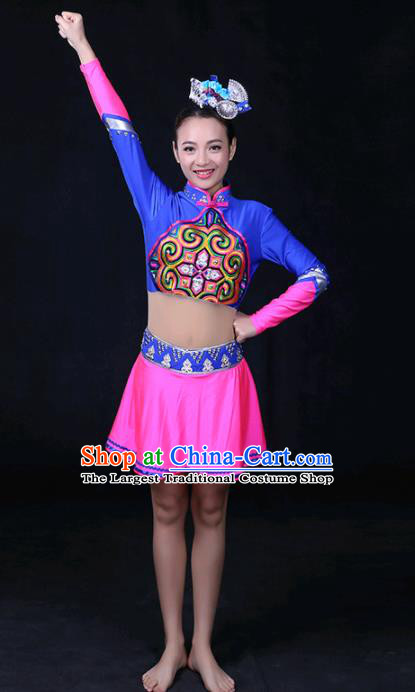 Chinese Spring Festival Gala Cheerleading Dance Dress Traditional Fan Dance Compere Costume for Women