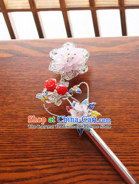 Korean Traditional Court Pink Hairpins Asian Korea Fashion Wedding Hair Accessories for Women