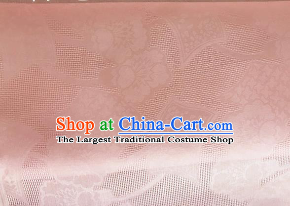 Asian Chinese Classical Pattern Design Pink Organza Jacquard Fabric Traditional Cheongsam Silk Material