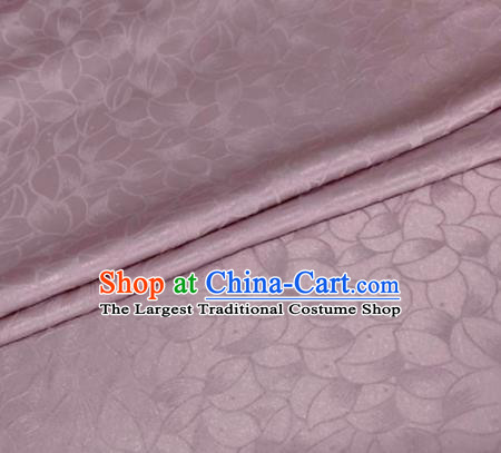 Asian Chinese Classical Lotus Petals Pattern Design Pink Silk Fabric Traditional Cheongsam Brocade Material