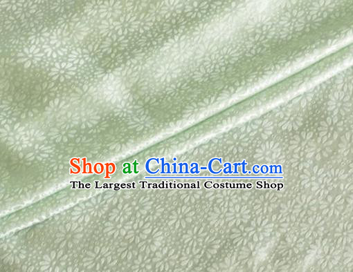 Asian Chinese Classical Jacquard Pattern Design Light Green Brocade Fabric Traditional Cheongsam Silk Material