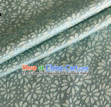 Asian Chinese Classical Jacquard Pattern Design Green Brocade Fabric Traditional Cheongsam Silk Material