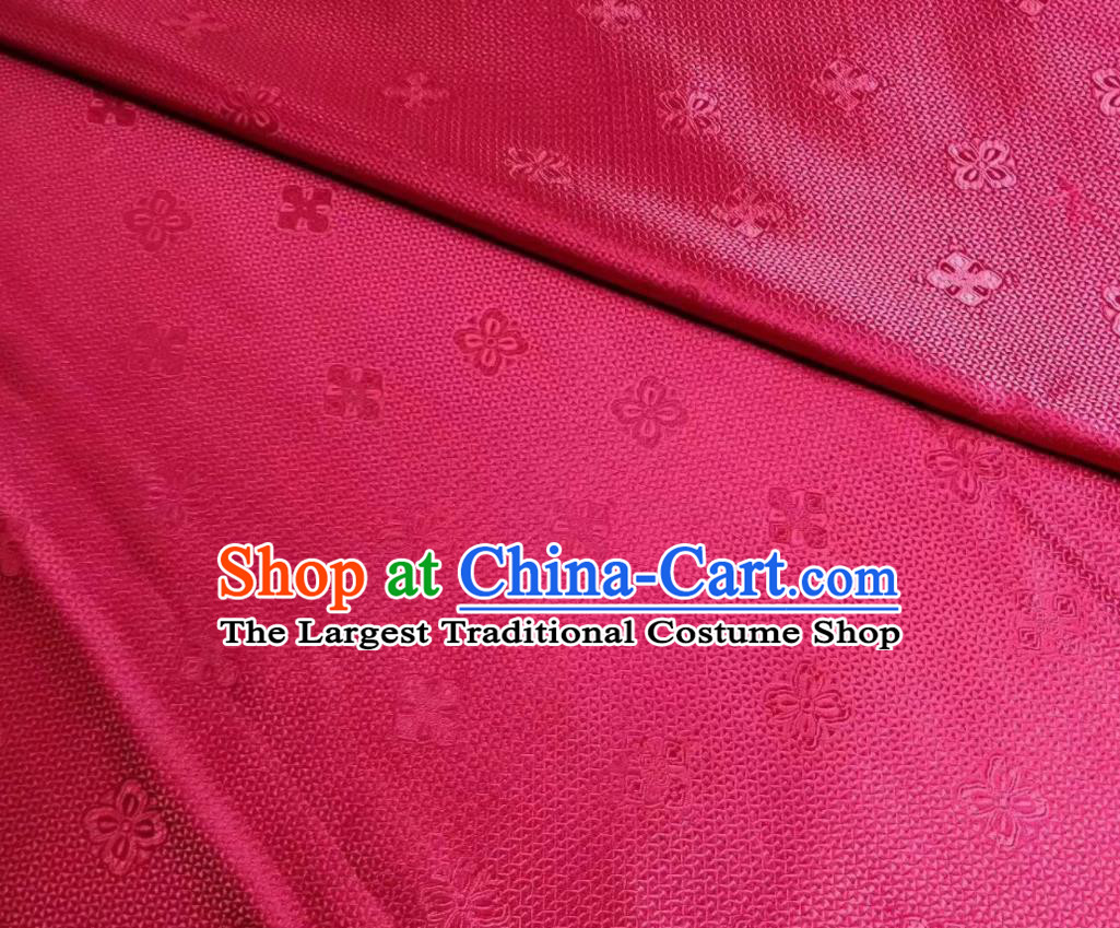 Asian Chinese Classical Pattern Design Red Silk Fabric Traditional Nanjing Brocade Material