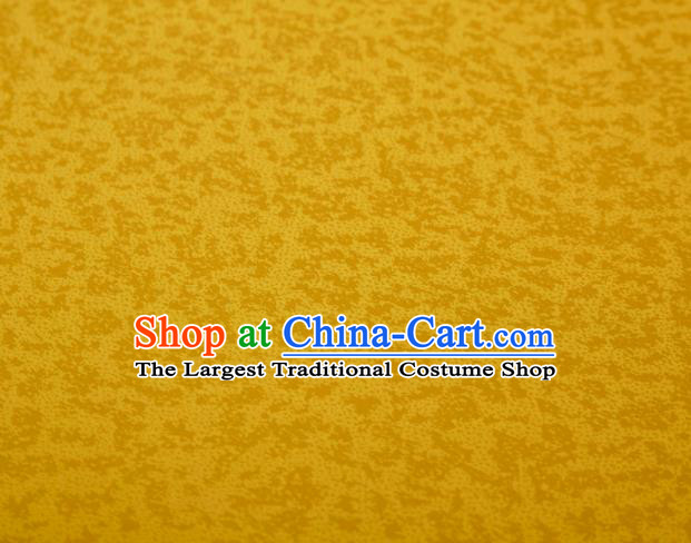 Chinese Classical Fubuki Pattern Design Yellow Mulberry Silk Fabric Asian Traditional Cheongsam Silk Material