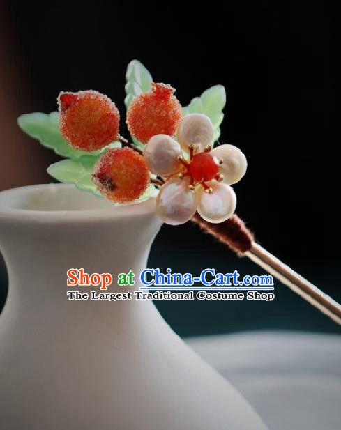 Chinese Handmade Princess Hawthorn Hairpins Ancient Hanfu Hair Accessories for Women