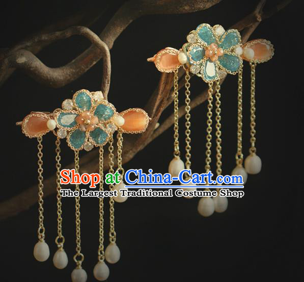 Chinese Handmade Princess Tassel Hair Claw Ancient Hanfu Hair Accessories for Women