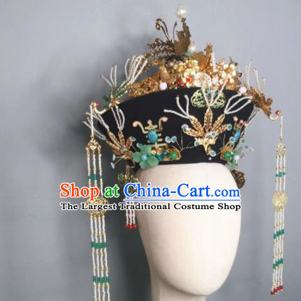 Chinese Handmade Qing Dynasty Queen Hat Phoenix Coronet Ancient Empress Hair Accessories for Women