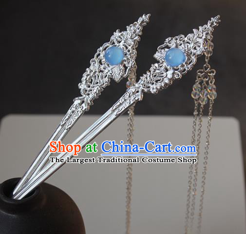 Chinese Handmade Ming Dynasty Princess Tassel Hairpins Ancient Hanfu Hair Accessories for Women