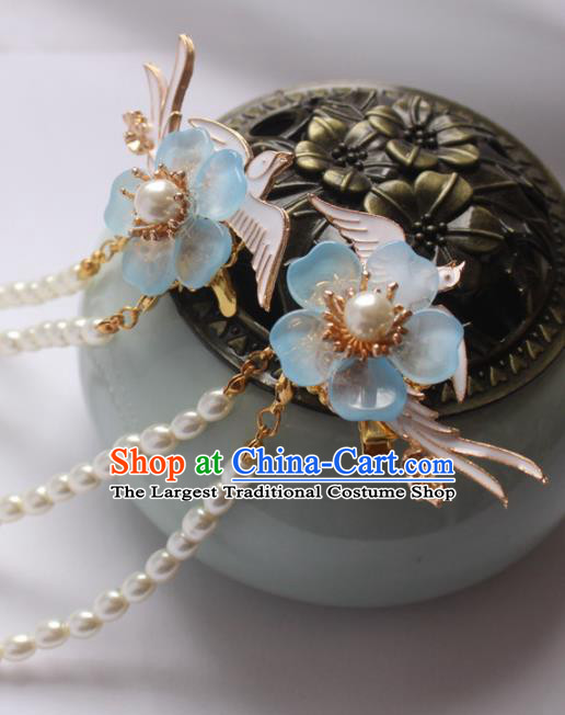 Chinese Handmade Ming Dynasty Princess Bird Hairpins Ancient Hanfu Hair Accessories for Women