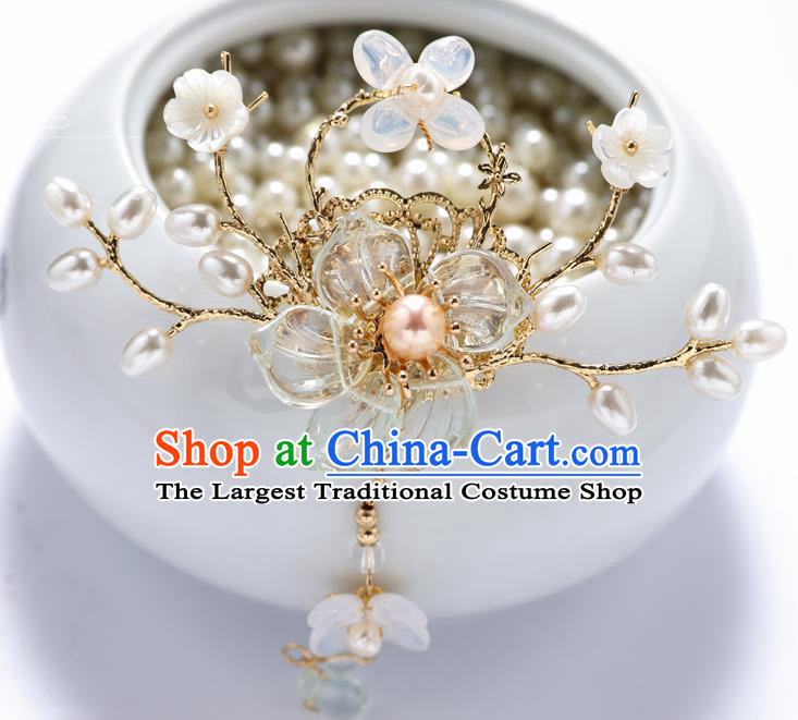 Traditional Handmade Chinese Wedding Bauhinia Hairpins Ancient Bride Hair Accessories for Women