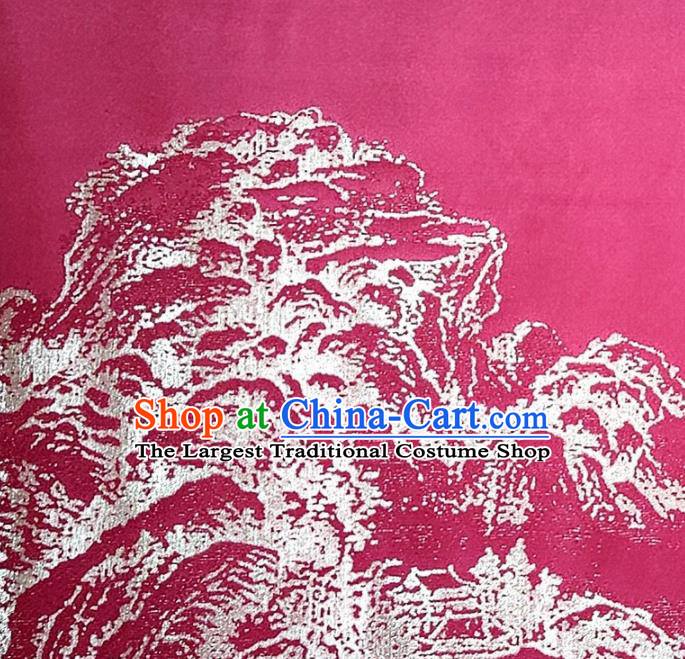 Chinese Traditional Rosy Silk Fabric Mulberry Silk Fabric Hanfu Dress Material