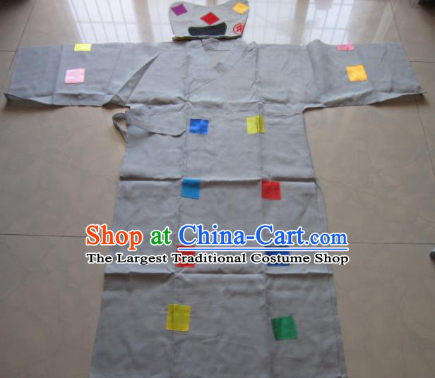 Chinese Traditional Buddha Jih Cassock Monk Beggar Costume