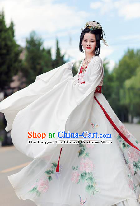 Traditional Chinese Jin Dynasty Imperial Consort Hanfu Dress Ancient Palace Lady Goddess Costumes for Women