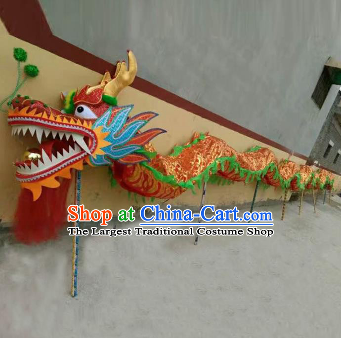 Chinese Traditional Red Dragon Head Prop Dragon Dance Competition Costumes for Adult