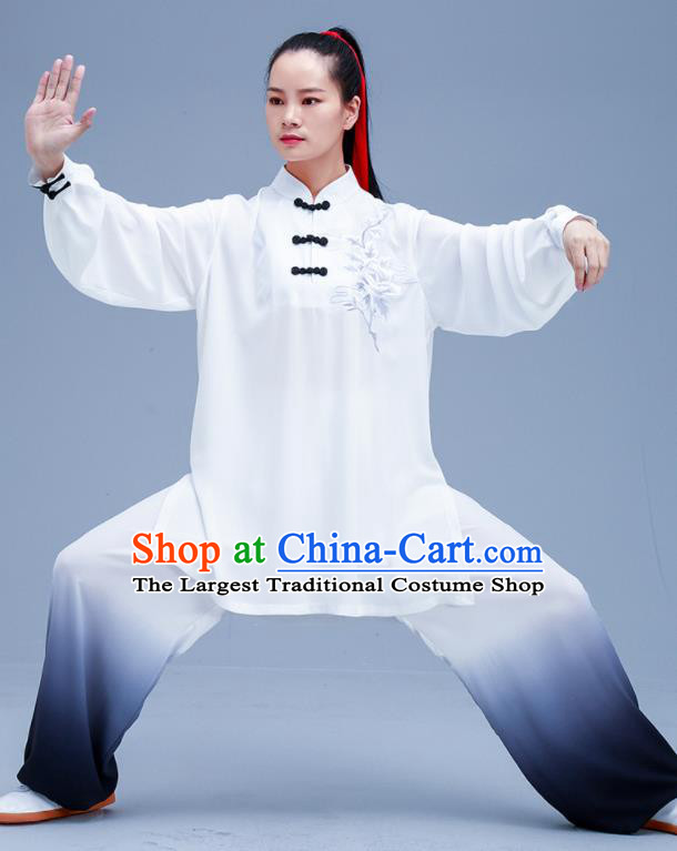 Chinese Traditional Kung Fu White Outfits Martial Arts Competition Costumes for Women