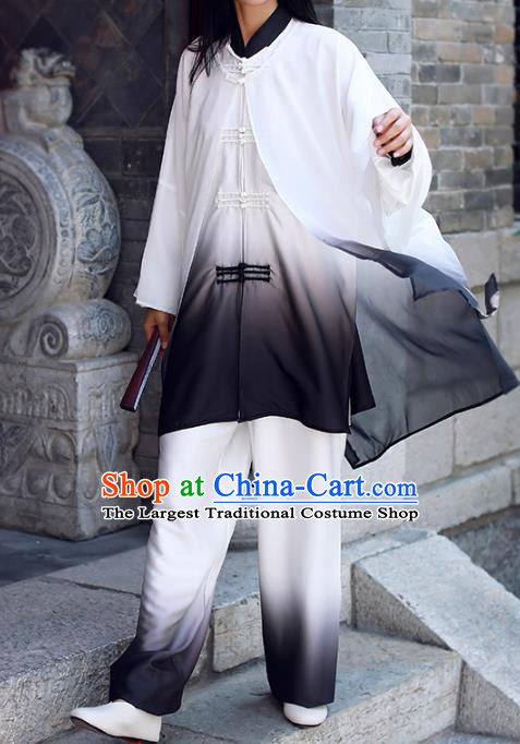 Chinese Martial Arts Stage Show Garment Outfits Traditional Tai Chi Kung Fu Costumes for Adult