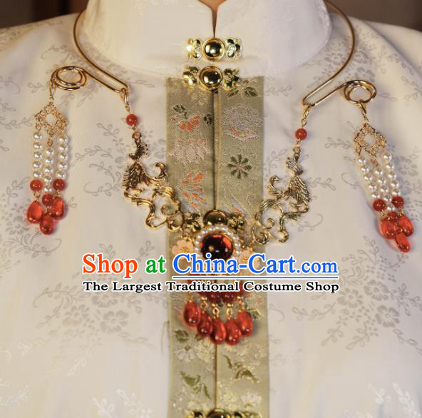 Chinese Traditional Ming Dynasty Princess Necklace Accessories Ancient Court Lady Necklet for Women