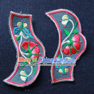 Chinese Traditional Embroidered Butterfly Navy Patch Embroidery Craft Embroidering Accessories