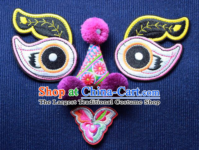 Chinese Traditional Embroidered Tiger Patch Embroidery Applique Craft Embroidering Accessories