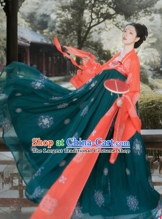 Traditional Chinese Tang Dynasty Royal Princess Hanfu Dress Ancient Court Lady Historical Costumes for Women