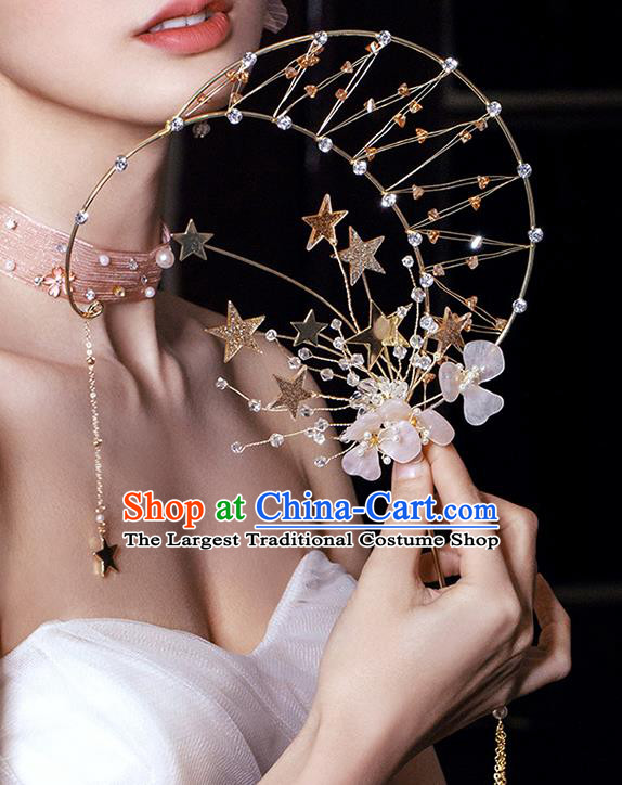 Chinese Traditional Palace Fans Handmade Classical Hanfu Wedding Fan for Women