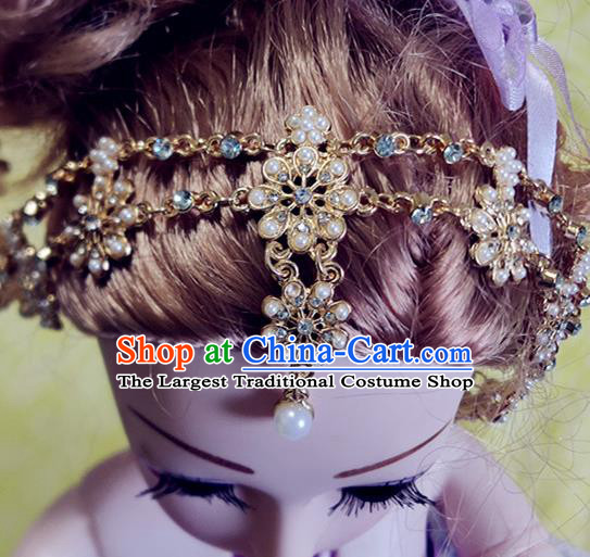 India Traditional Dance Eyebrows Pendant Asian Indian Handmade Hair Accessories for Women