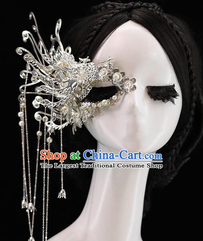 Traditional Chinese Handmade Tassel Hairpin Blinder Headdress Ancient Hanfu Hair Accessories for Women