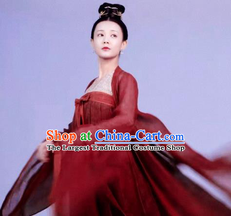 Chinese Ancient Patrician Lady Drama Royal Nirvana Lu Wenxi Replica Costumes and Headpiece for Women