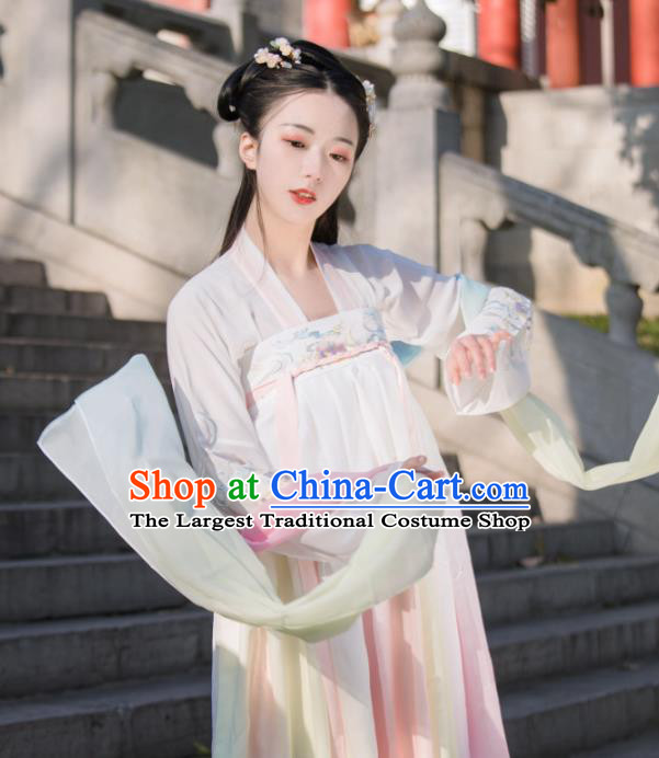 Chinese Traditional Tang Dynasty Patrician Lady Hanfu Dress Ancient Court Maid Historical Costumes for Women