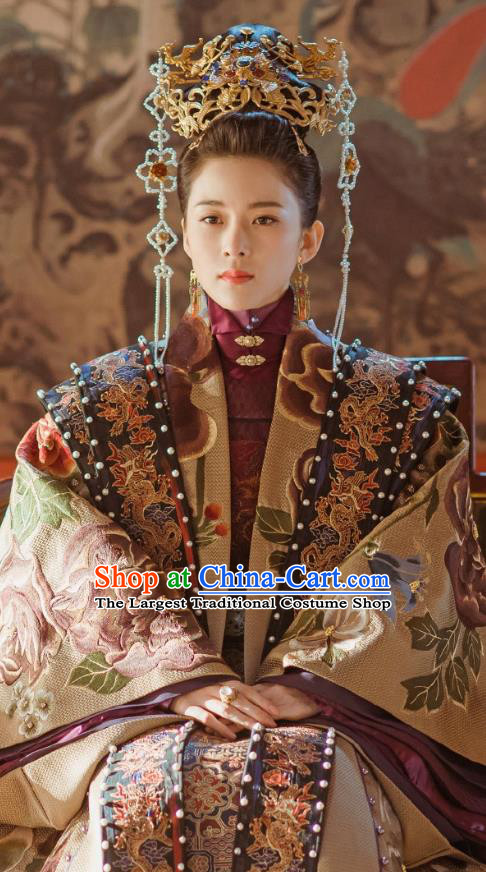 Empress of the Ming Chinese Ancient Drama Ming Dynasty Noble Consort An Replica Costumes and Headpiece Complete Set