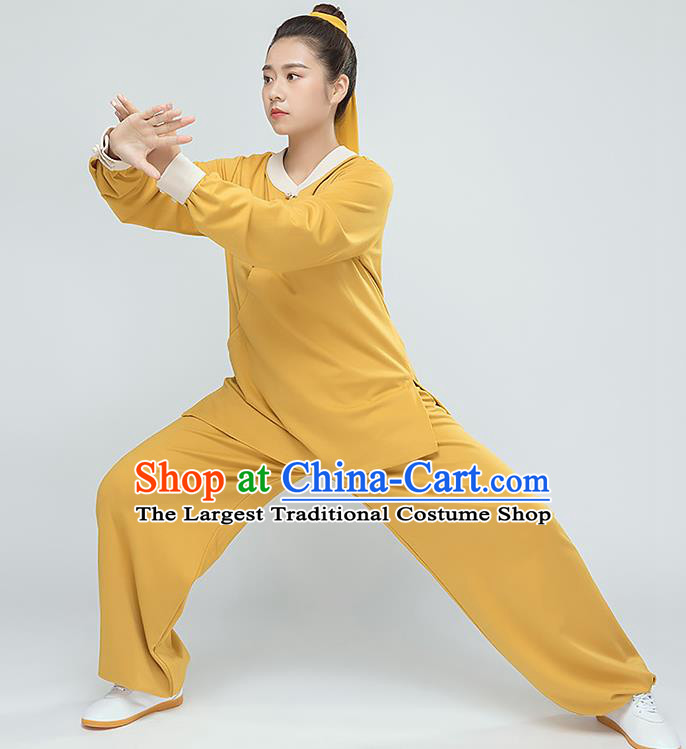 Traditional Chinese Tai Chi Kung Fu Ginger Outfits Martial Arts Stage Performance Costumes for Women