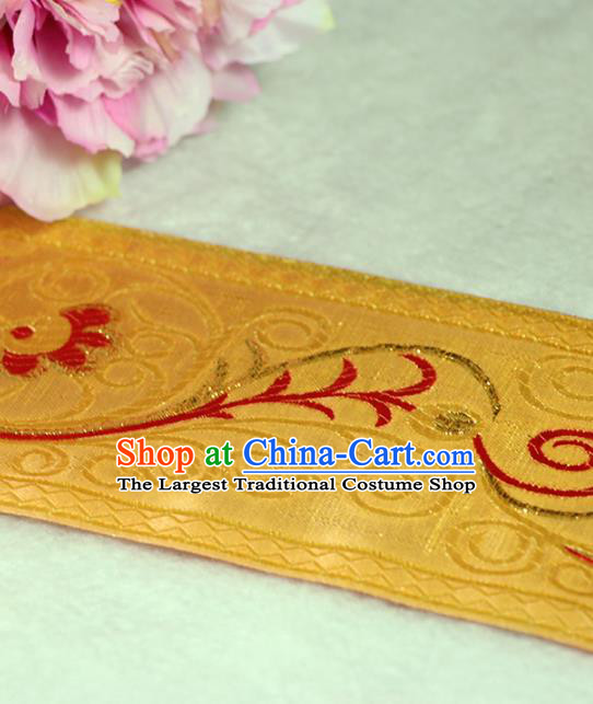 Chinese Traditional Embroidered Golden Braid Band Decorative Border Collar Accessories