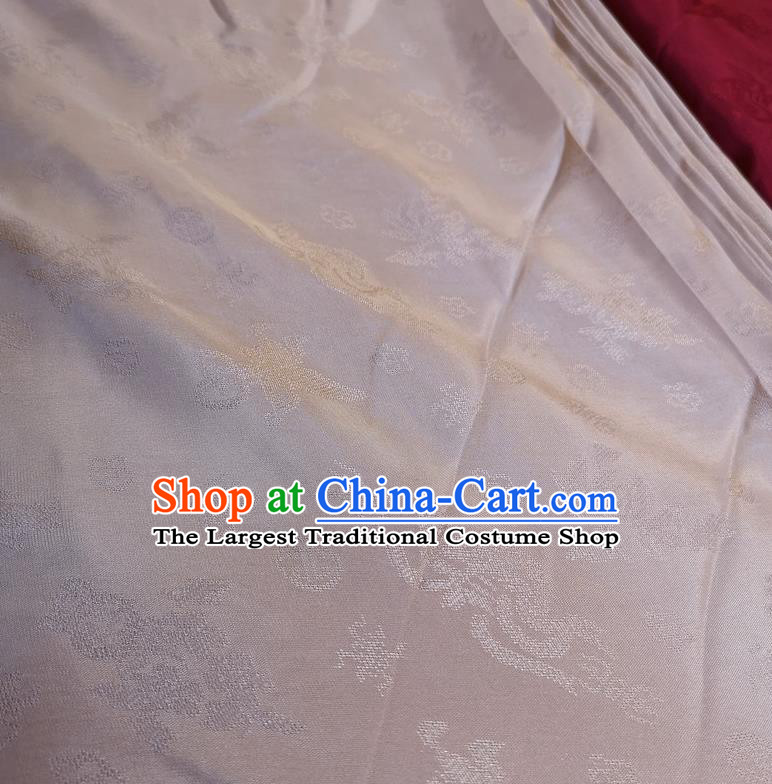 Chinese Traditional Jacquard Design Pattern Light Pink Silk Fabric Cheongsam Mulberry Silk Drapery