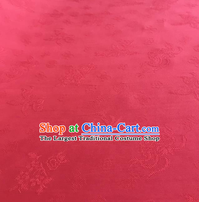 Chinese Traditional Classical Design Pattern Red Silk Fabric Cheongsam Mulberry Silk Drapery