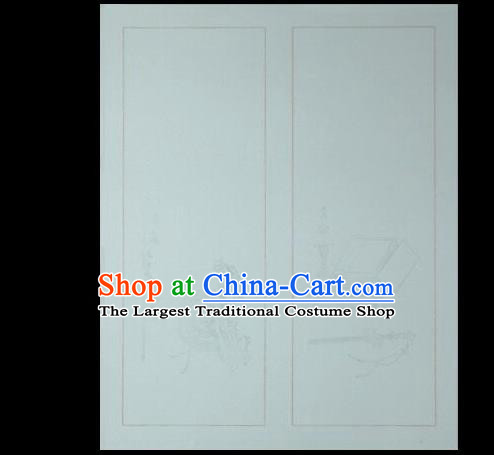 Traditional Chinese Calligraphy Light Green Batik Paper Handmade The Four Treasures of Study Writing Art Paper